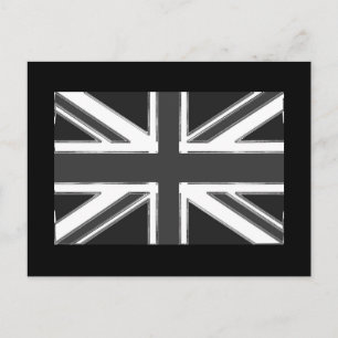Carte Postale Drapeau Union Jack du Royaume-Uni - Chrome