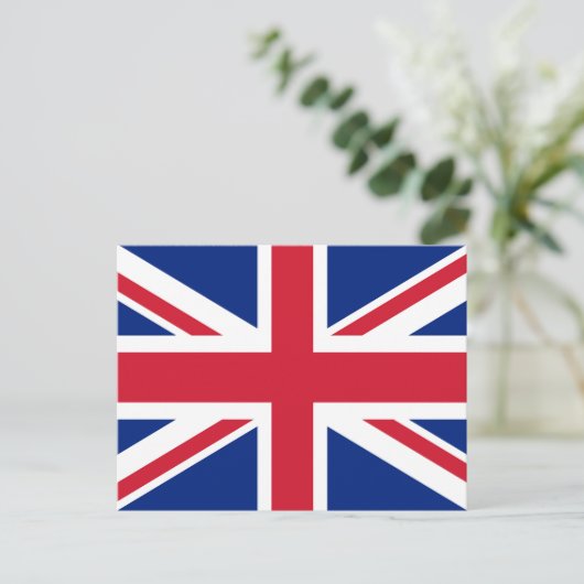 Carte Postale Drapeau Union Jack du Royaume-Uni - Version authen (Debout devant)
