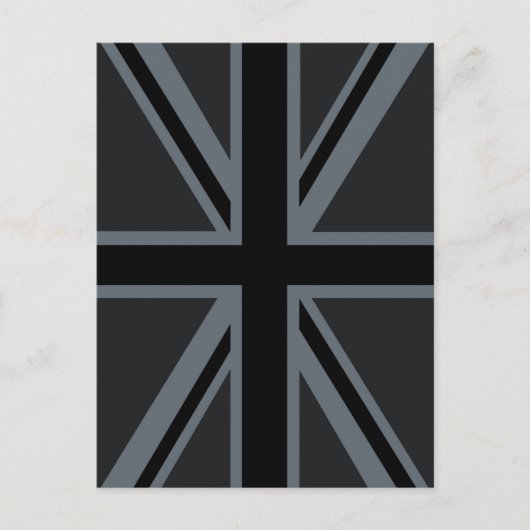 Carte Postale Drapeau Union Jack noir (Devant)