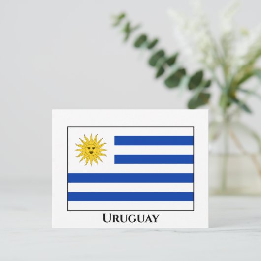 Carte Postale Drapeau uruguayen (Debout devant)