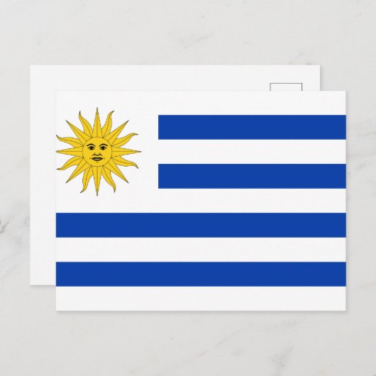Carte postale drapeau uruguayen (Devant / Derrière)