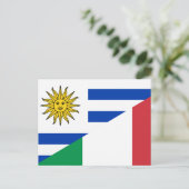 Carte Postale Drapeau uruguayen (Debout devant)