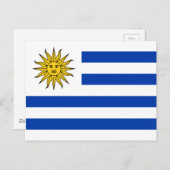 Carte Postale Drapeau uruguayen Banda Oriental (Devant / Derrière)