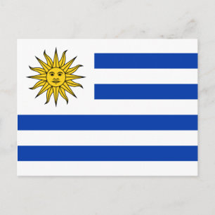 Carte Postale Drapeau uruguayen Banda Oriental