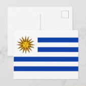 Carte Postale Drapeau uruguayen (Uruguay) (Devant / Derrière)