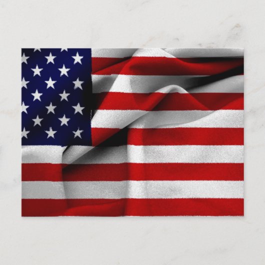 Carte Postale Drapeau US, Effet Fabric (Devant)