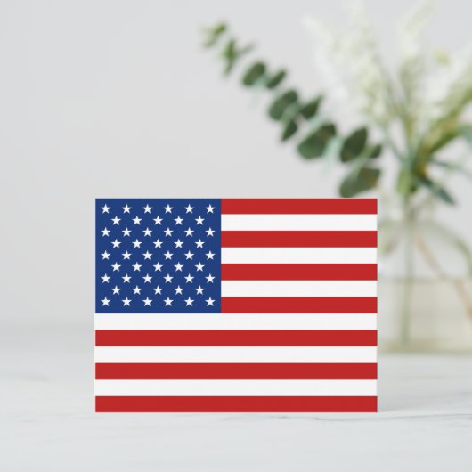 Carte postale drapeau USA (Debout devant)