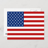 Carte postale drapeau USA (Devant / Derrière)