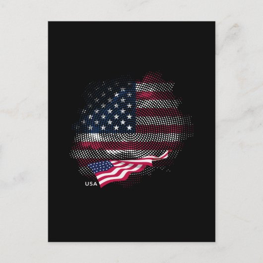 Carte Postale Drapeau USA (Devant)