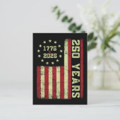 Carte Postale Drapeau USA 250e anniversaire (Debout devant)