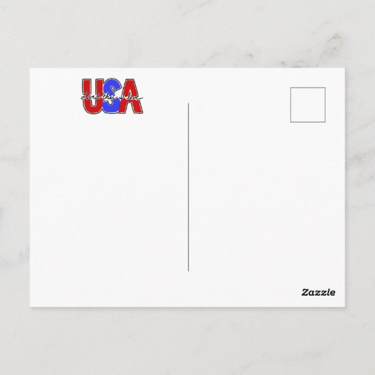 Carte Postale Drapeau USA - Conception Terre Que J'aime (Dos)