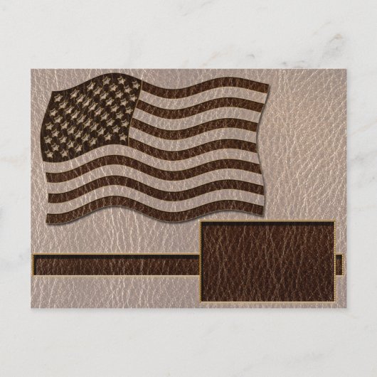 Carte Postale Drapeau USA Soft en cuir (Devant)
