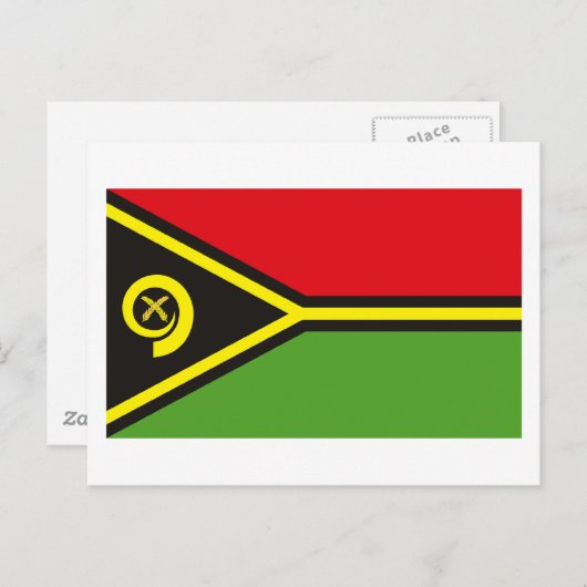 Carte postale drapeau Vanuatu (Devant / Derrière)