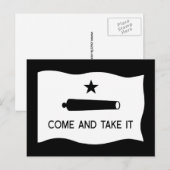 Carte Postale Drapeau Venez le prendre ~ Texas (Devant / Derrière)