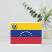 Carte Postale Drapeau vénézuélien - Drapeau du Venezuela - Bande (Debout devant)