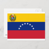 Carte Postale Drapeau vénézuélien - Drapeau du Venezuela - Bande (Devant / Derrière)