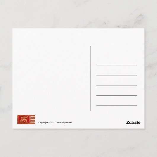 Carte Postale Drapeau vénitien (Dos)