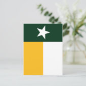 Carte Postale Drapeau vert et or du Texas (Debout devant)