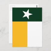 Carte Postale Drapeau vert et or du Texas (Devant / Derrière)