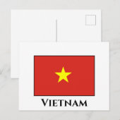 Carte Postale Drapeau vietnamien (Devant / Derrière)