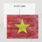 Carte Postale Drapeau vietnamien en détresse (Devant / Derrière)