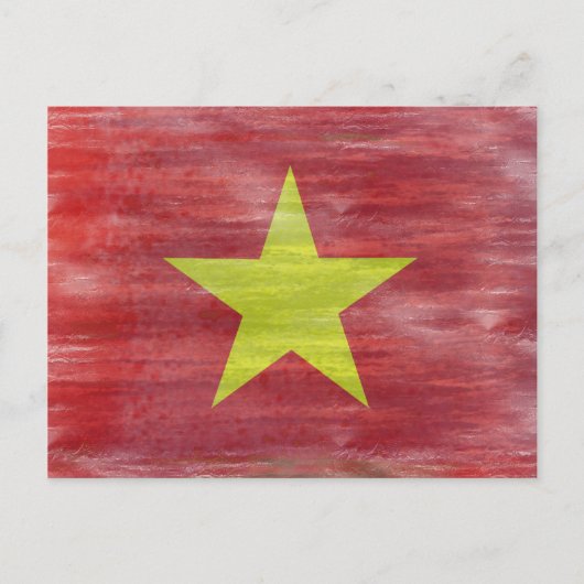 Carte Postale Drapeau vietnamien en détresse (Devant)