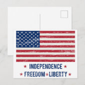 Carte Postale Drapeau vintage (Devant / Derrière)