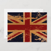 Carte Postale Drapeau vintage Angleterre 2 (Devant / Derrière)