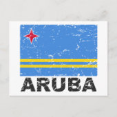 Carte Postale Drapeau Vintage Aruba (Devant)