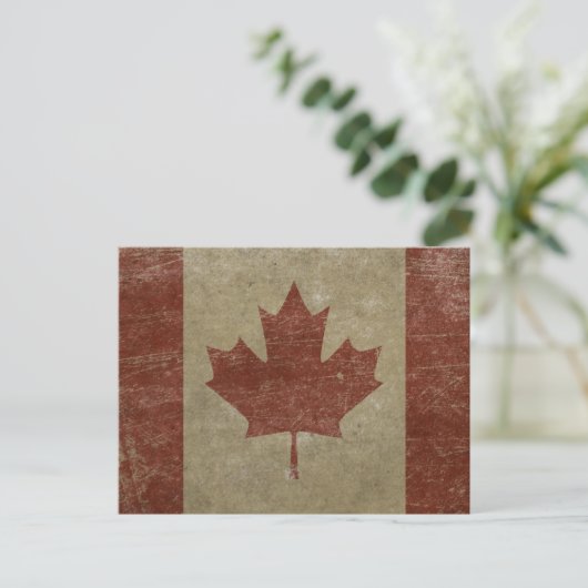 Carte Postale Drapeau vintage Canada (Debout devant)