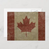 Carte Postale Drapeau vintage Canada (Devant / Derrière)