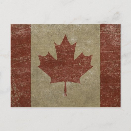 Carte Postale Drapeau vintage Canada (Devant)