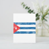 Carte Postale Drapeau vintage de Cuba (Debout devant)