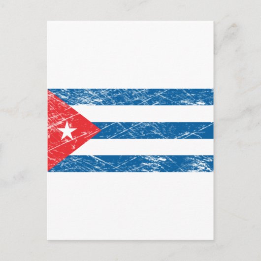 Carte Postale Drapeau vintage de Cuba (Devant)