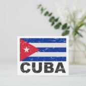 Carte Postale Drapeau Vintage de Cuba (Debout devant)