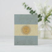 Carte Postale Drapeau vintage de l'Argentine (Debout devant)