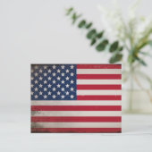 Carte Postale Drapeau vintage des États-Unis (Debout devant)