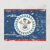 Carte Postale Drapeau vintage du Belize (Devant)