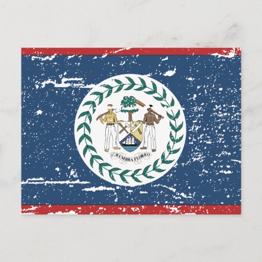 Carte Postale Drapeau vintage du Belize (Devant)