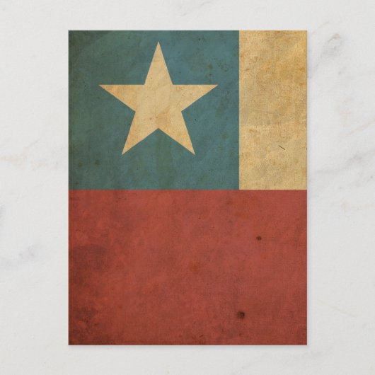 Carte Postale Drapeau vintage du Chili (Devant)