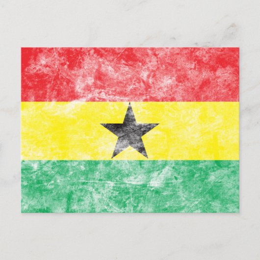 Carte Postale Drapeau vintage du Ghana (Devant)