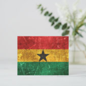 Carte Postale Drapeau vintage du Ghana (Debout devant)