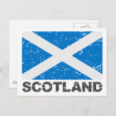Carte Postale Drapeau Vintage écossais (Devant / Derrière)