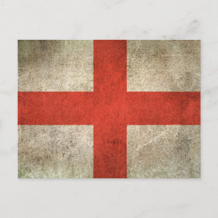 Carte Postale Drapeau vintage en détresse d'Angleterre