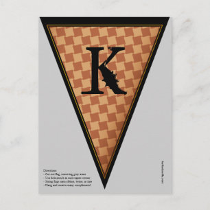 Carte Postale Drapeau vintage gothique d'Halloween