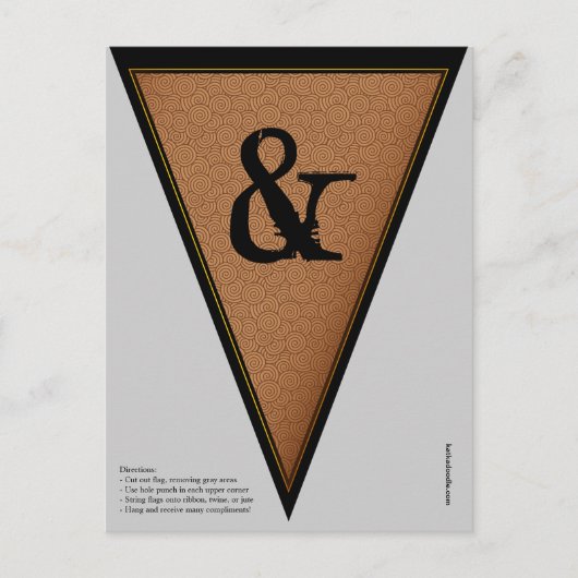 Carte Postale Drapeau vintage gothique d'Halloween (Devant)