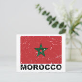Carte Postale Drapeau Vintage Maroc (Debout devant)