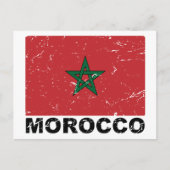 Carte Postale Drapeau Vintage Maroc (Devant)