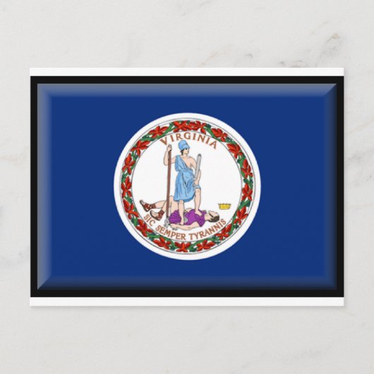 Carte Postale Drapeau Virginia (Devant)