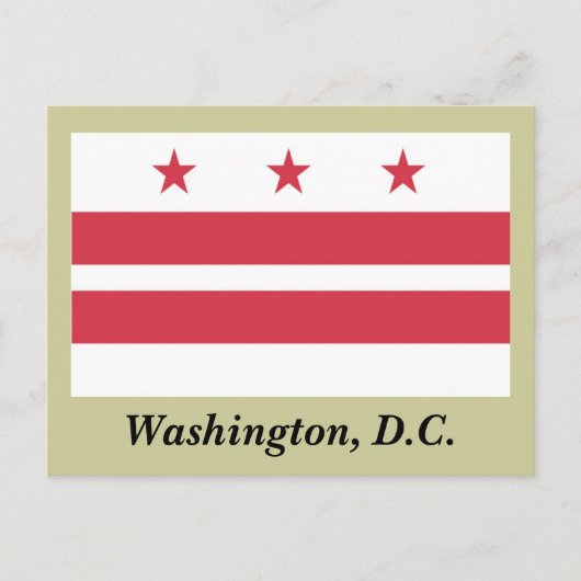 Carte Postale Drapeau Washington D.C. (Devant)